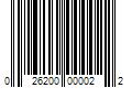 Barcode Image for UPC code 026200000022