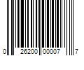 Barcode Image for UPC code 026200000077