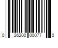 Barcode Image for UPC code 026200000770