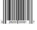 Barcode Image for UPC code 026200000817