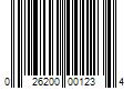 Barcode Image for UPC code 026200001234