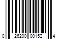 Barcode Image for UPC code 026200001524