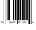 Barcode Image for UPC code 026200001784