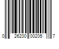 Barcode Image for UPC code 026200002057