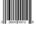 Barcode Image for UPC code 026200002125