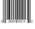 Barcode Image for UPC code 026200002132