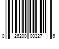 Barcode Image for UPC code 026200003276