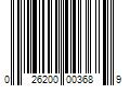 Barcode Image for UPC code 026200003689