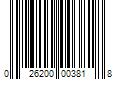 Barcode Image for UPC code 026200003818