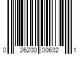 Barcode Image for UPC code 026200006321