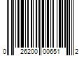 Barcode Image for UPC code 026200006512