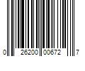 Barcode Image for UPC code 026200006727