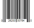 Barcode Image for UPC code 026200007540