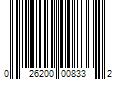 Barcode Image for UPC code 026200008332