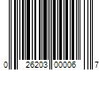 Barcode Image for UPC code 026203000067