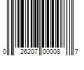 Barcode Image for UPC code 026207000087