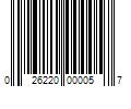 Barcode Image for UPC code 026220000057