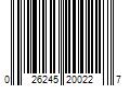 Barcode Image for UPC code 026245200227