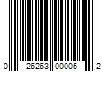 Barcode Image for UPC code 026263000052