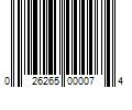 Barcode Image for UPC code 026265000074