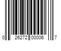 Barcode Image for UPC code 026272000067