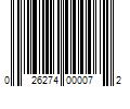 Barcode Image for UPC code 026274000072