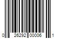 Barcode Image for UPC code 026292000061