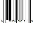 Barcode Image for UPC code 026300000175