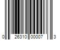 Barcode Image for UPC code 026310000073