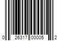 Barcode Image for UPC code 026317000052