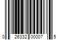 Barcode Image for UPC code 026332000075