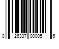 Barcode Image for UPC code 026337000056