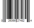 Barcode Image for UPC code 026359274824