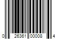 Barcode Image for UPC code 026361000084