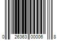 Barcode Image for UPC code 026363000068