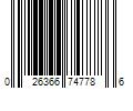 Barcode Image for UPC code 026366747786