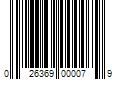 Barcode Image for UPC code 026369000079