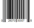 Barcode Image for UPC code 026370000075