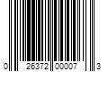 Barcode Image for UPC code 026372000073