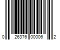 Barcode Image for UPC code 026376000062