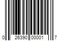 Barcode Image for UPC code 026390000017