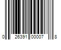 Barcode Image for UPC code 026391000078