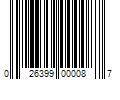 Barcode Image for UPC code 026399000087