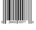 Barcode Image for UPC code 026400000778