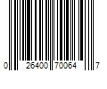 Barcode Image for UPC code 026400700647