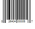 Barcode Image for UPC code 026404000057