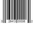 Barcode Image for UPC code 026413000062