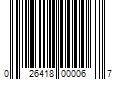 Barcode Image for UPC code 026418000067