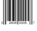 Barcode Image for UPC code 026435000057