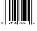 Barcode Image for UPC code 026495000073